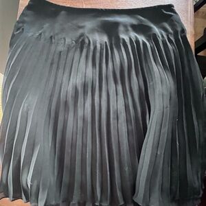 Express Black A-Line Pleated Mini Skirt
